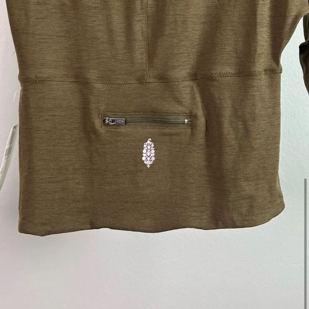 3 for $20 Sale: Free People Olive Long Sleeve Top - Picture 4 of 7